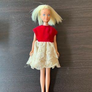 295. Vintage Skipper Red & White Dress